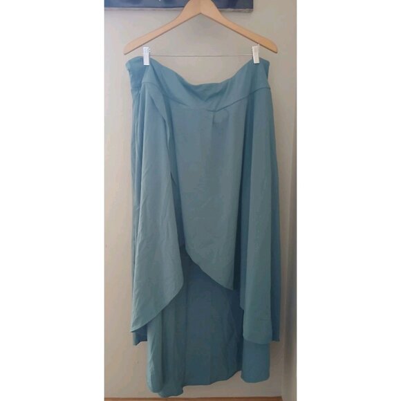 Halara Breezeful High Waisted Split 2-in-1 Flowy Maxi Skirt Size 3X Green - Picture 1 of 7